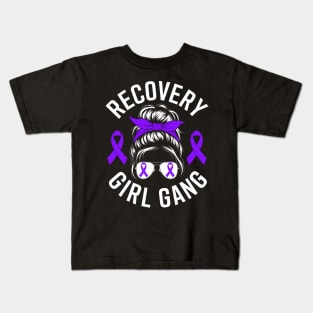 Recovery Girl Gang Addiction Recovery Awareness Kids T-Shirt